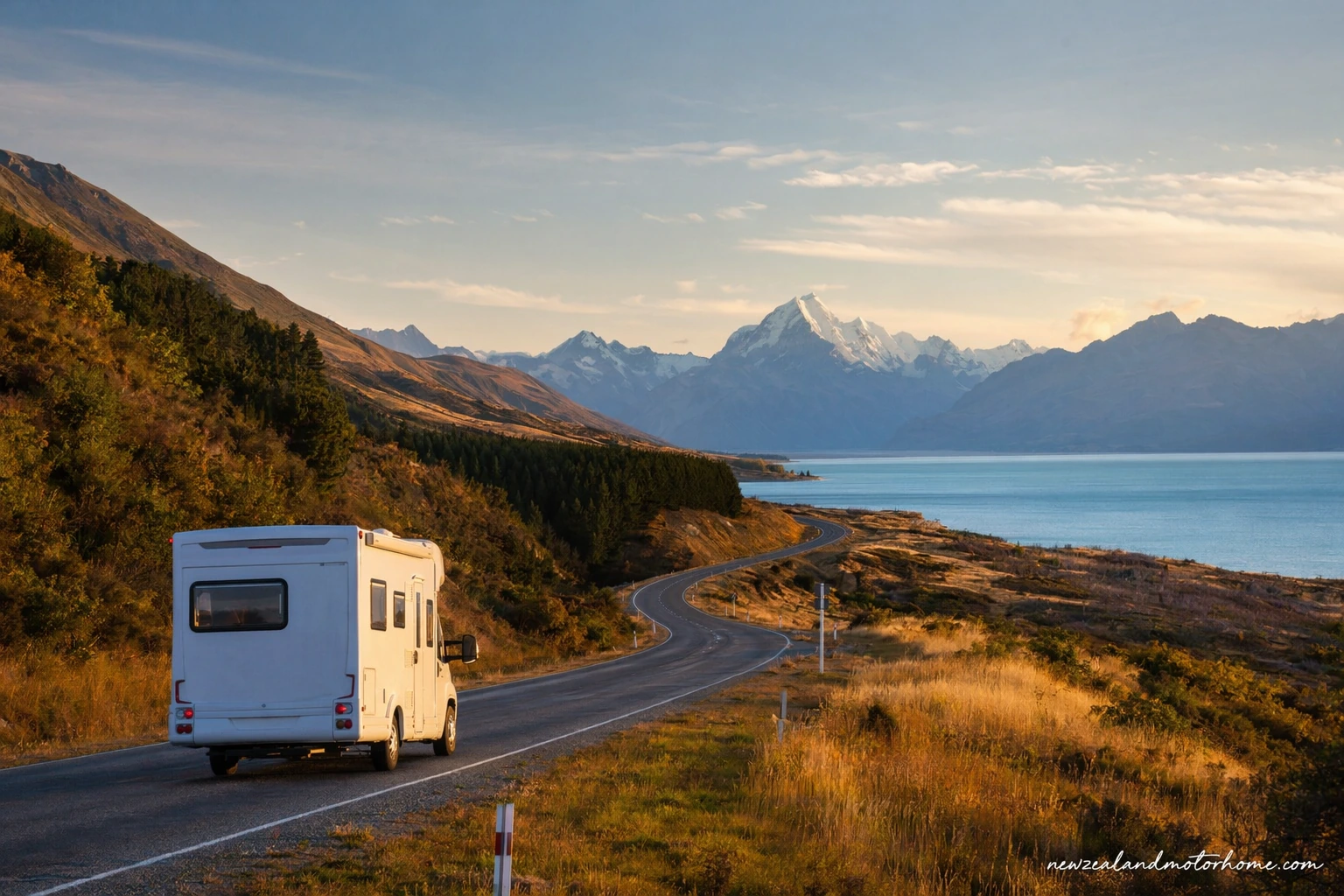 Illustrated campervan map — west coast glacier campervan trip nz