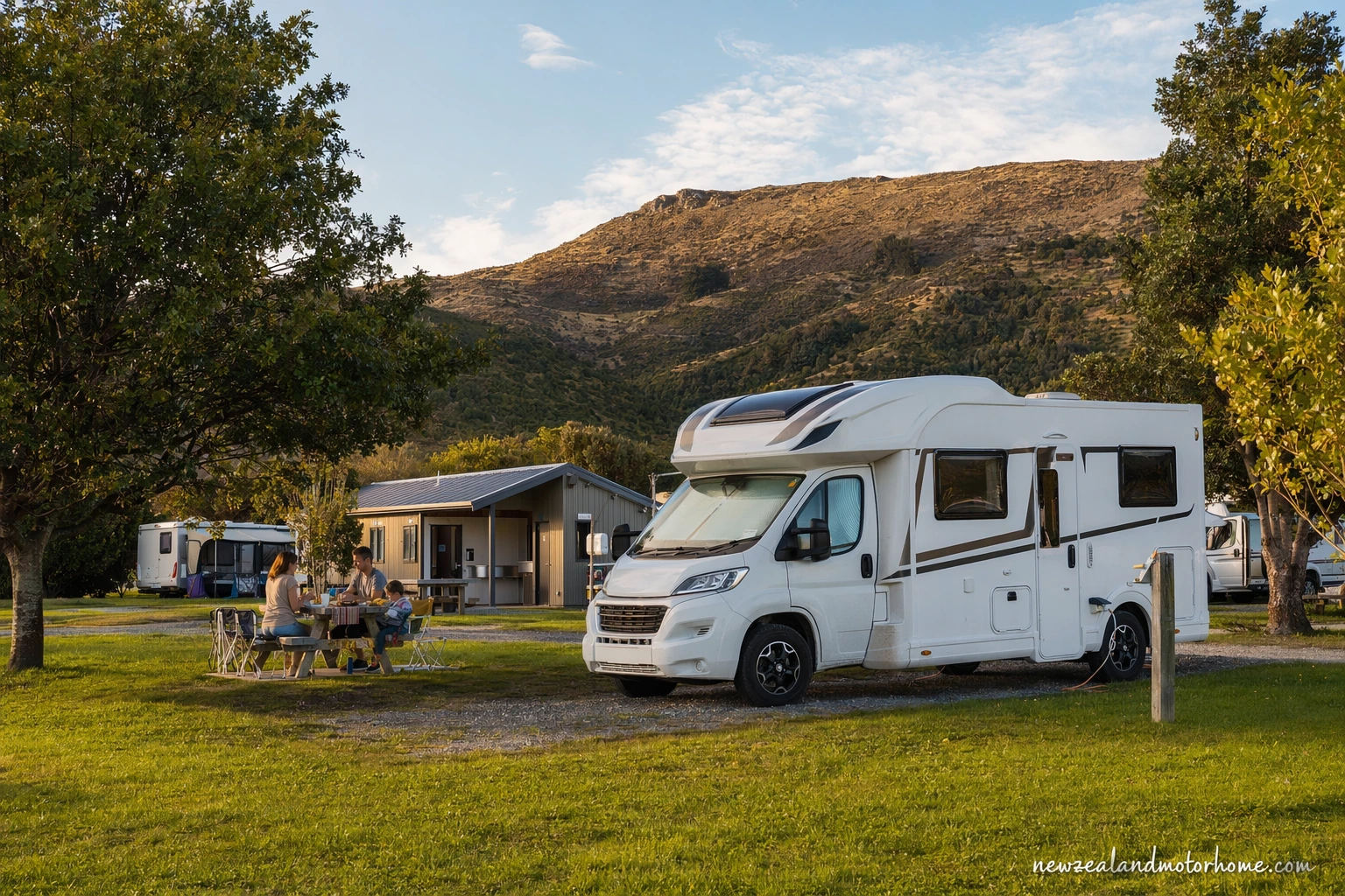 holiday parks abel tasman — campervan scene