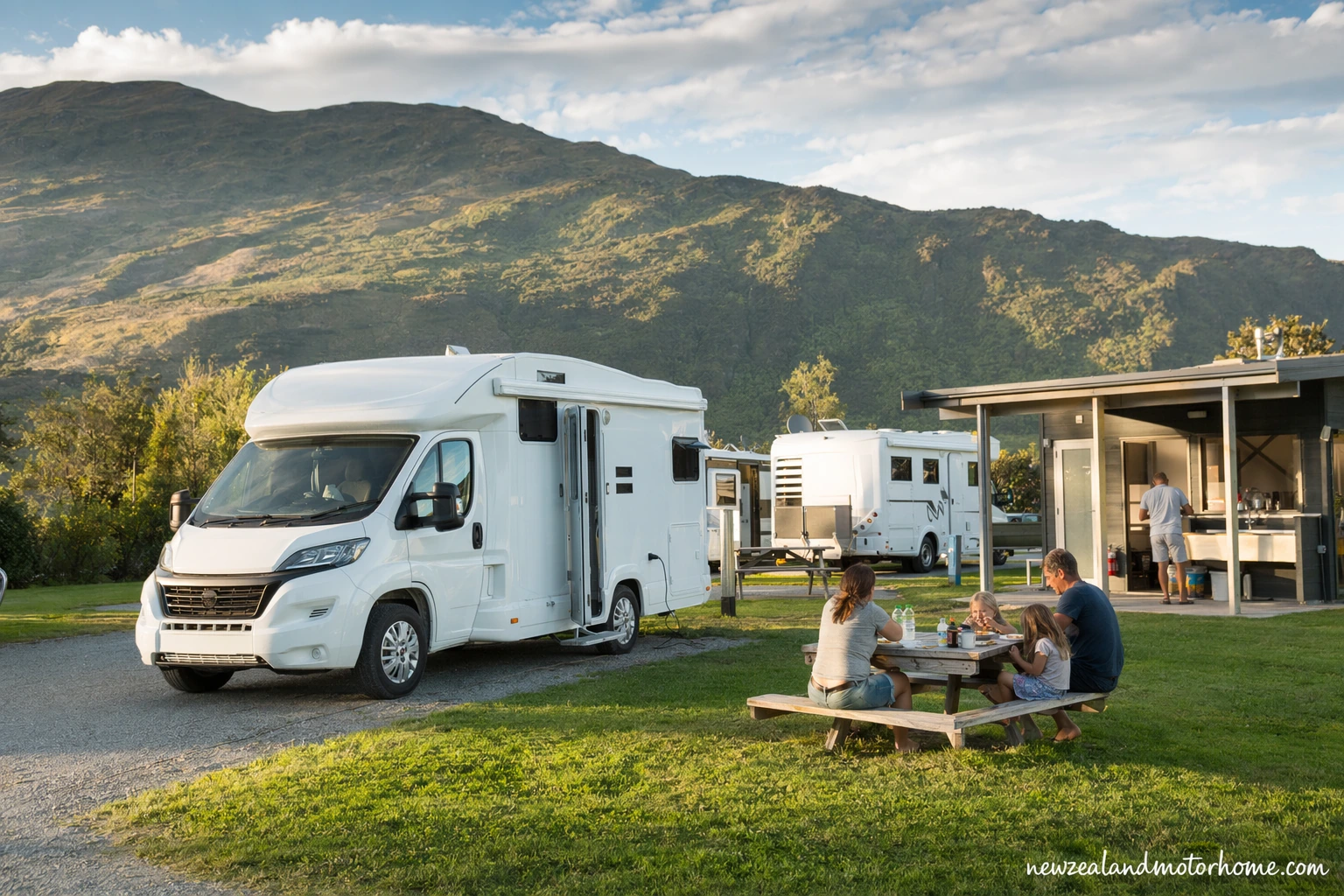 holiday parks catlins — campervan scene