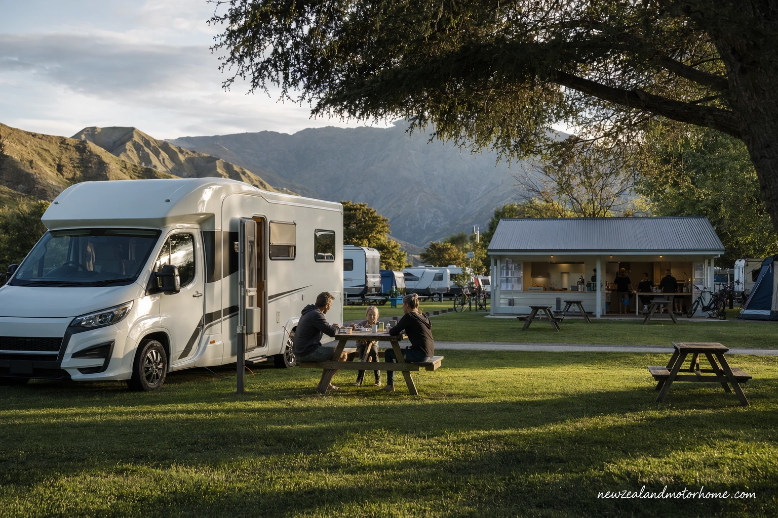 holiday parks christchurch — campervan scene
