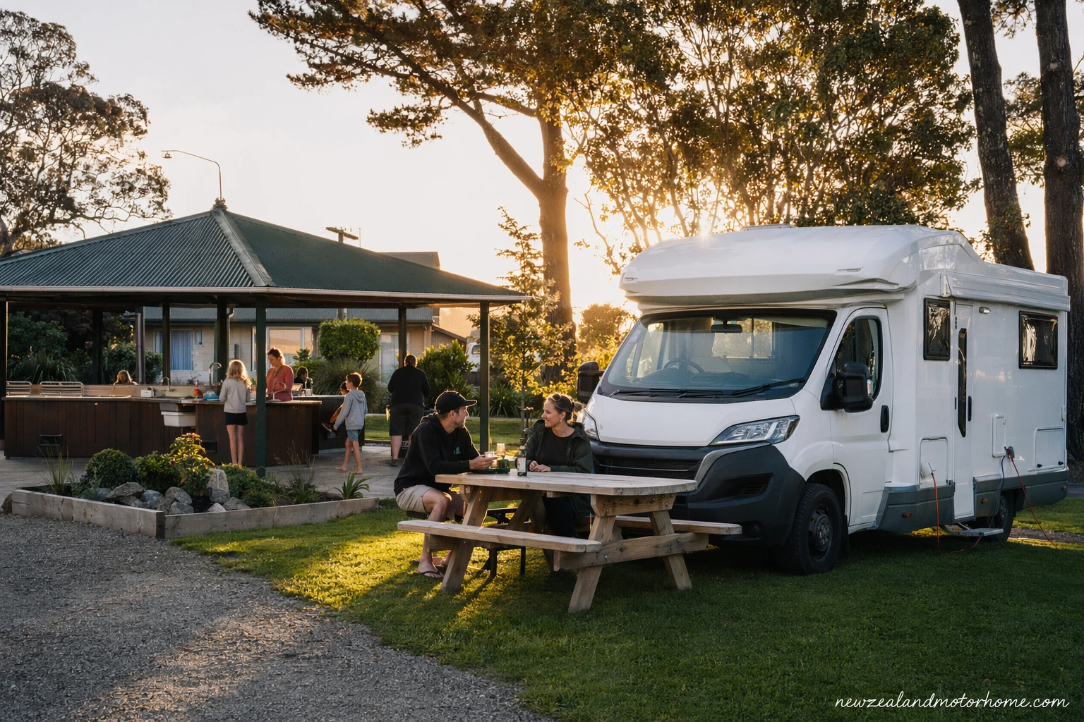holiday parks doubtful sound — campervan scene