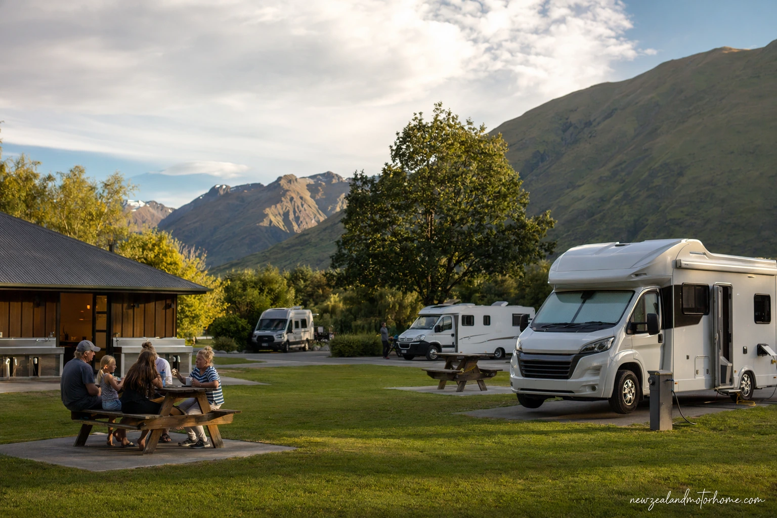holiday parks golden bay — campervan scene