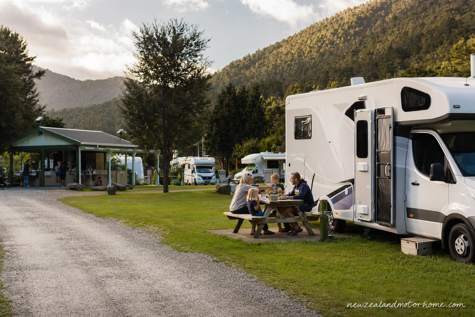 holiday parks kaikoura — campervan scene