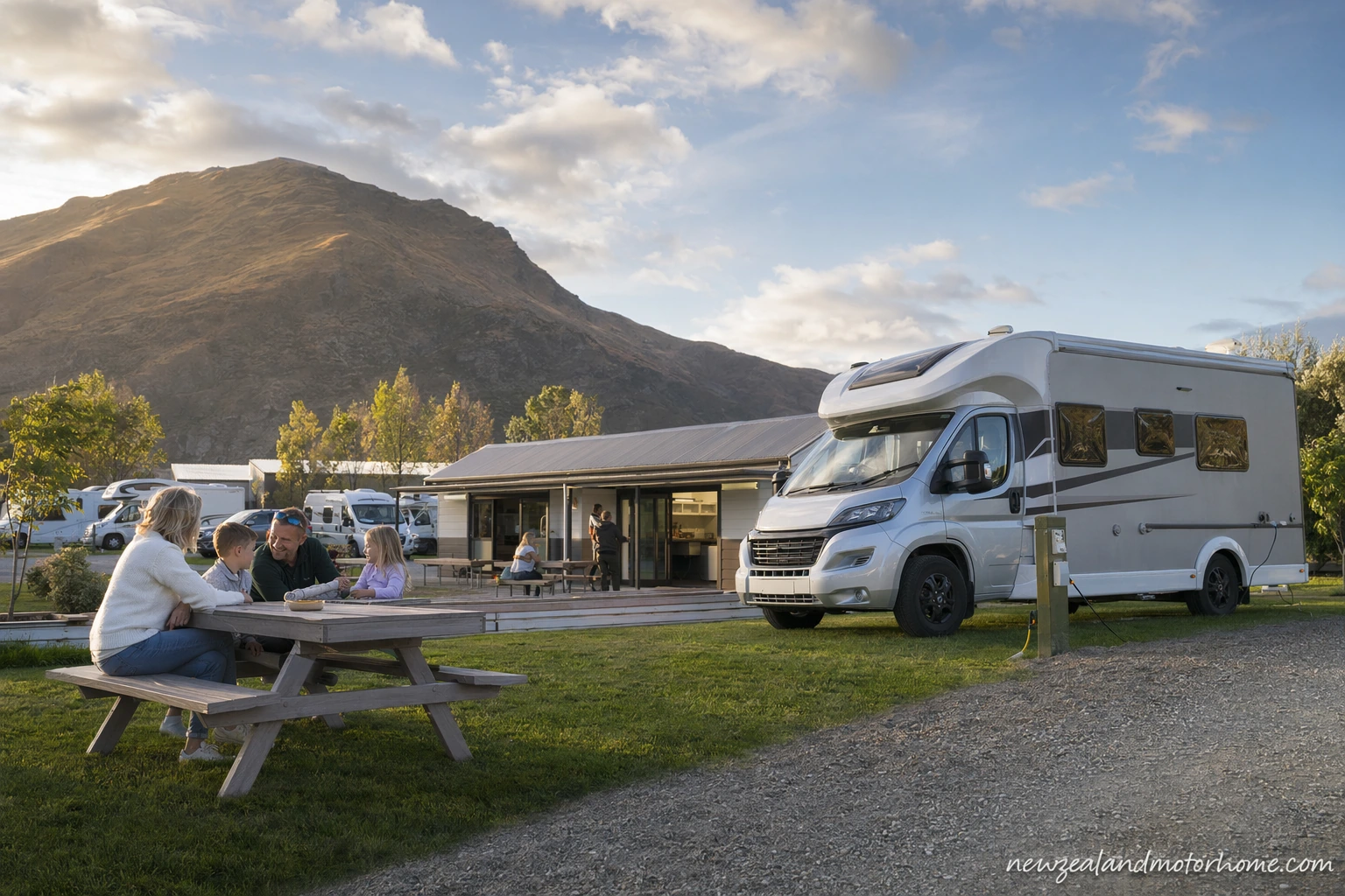 holiday parks milford sound — campervan scene