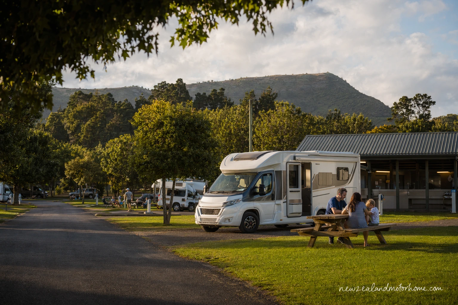 holiday parks mount maunganui — campervan scene