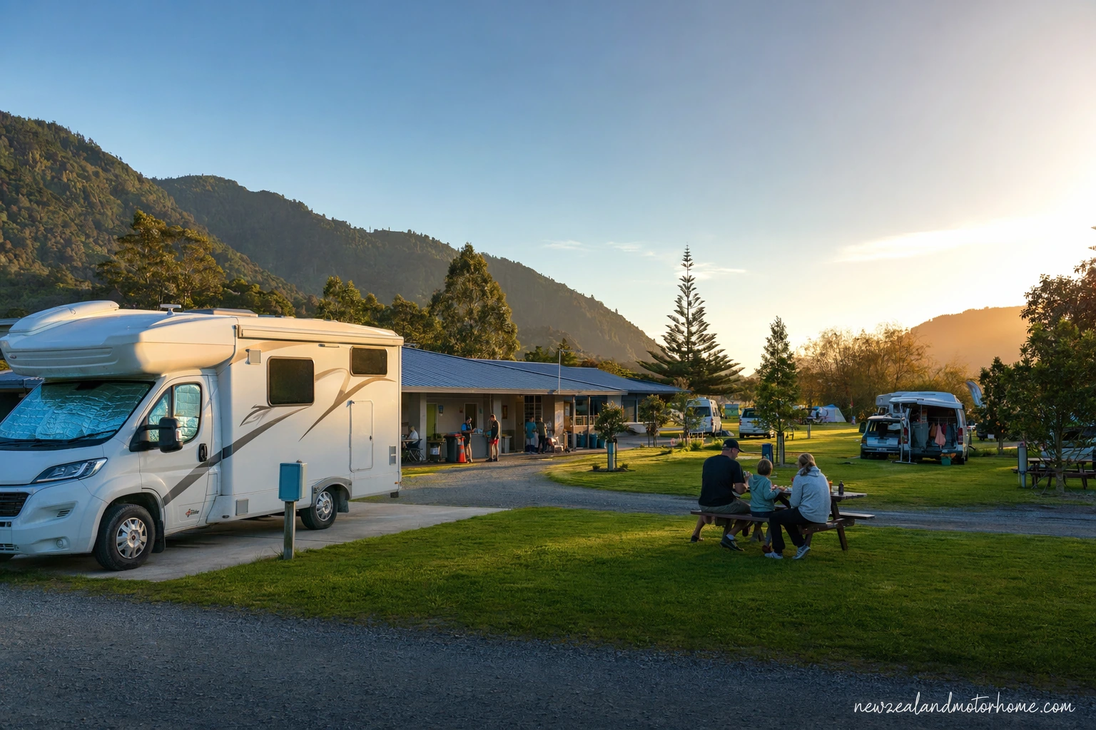 holiday parks nelson — campervan scene