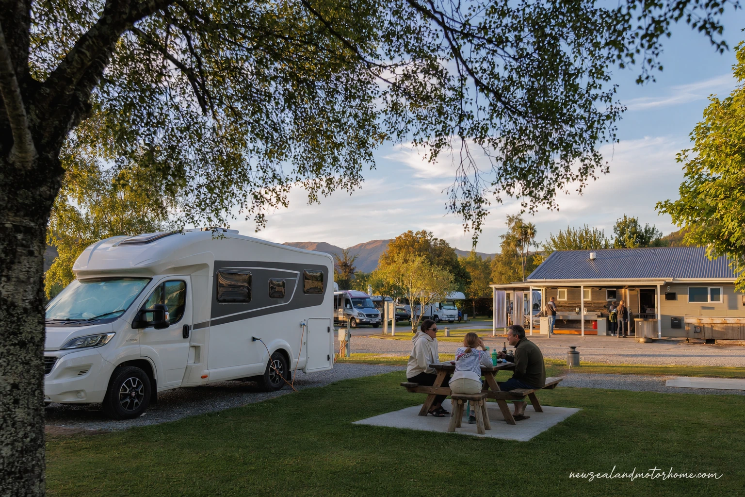 holiday parks oamaru — campervan scene
