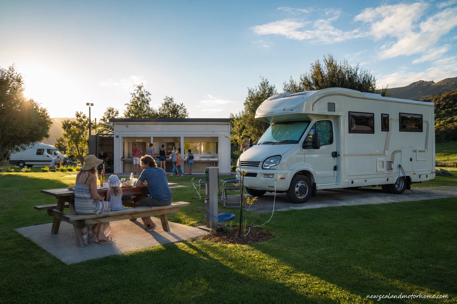 holiday parks paihia — campervan scene