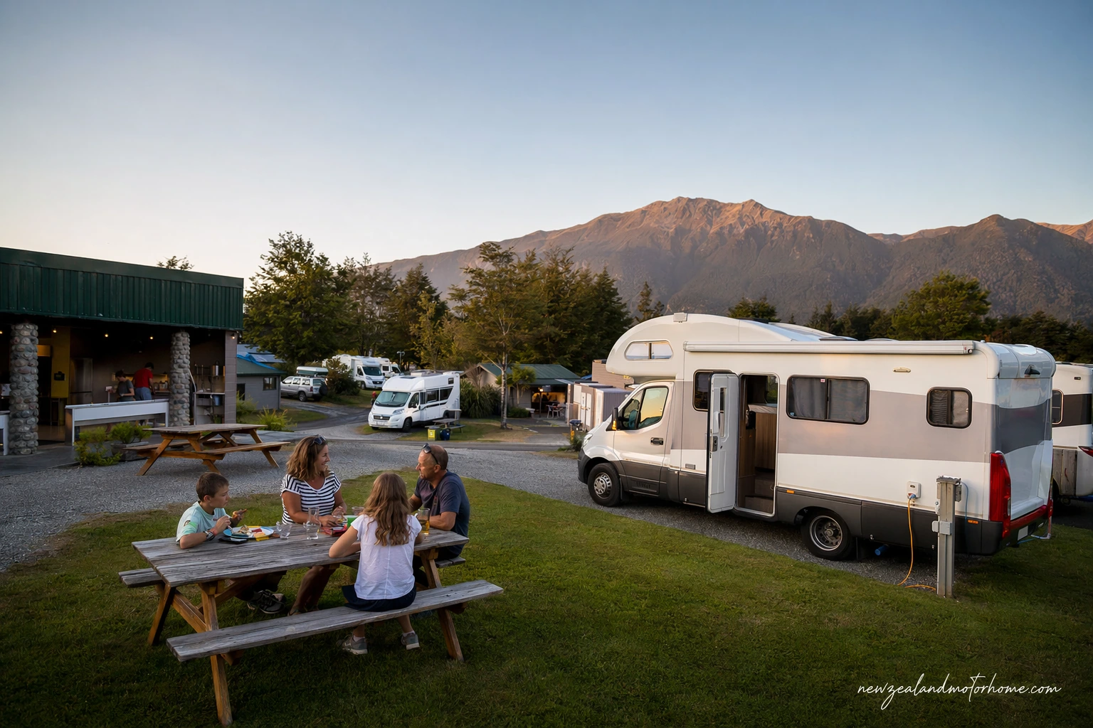 holiday parks punakaiki — campervan scene