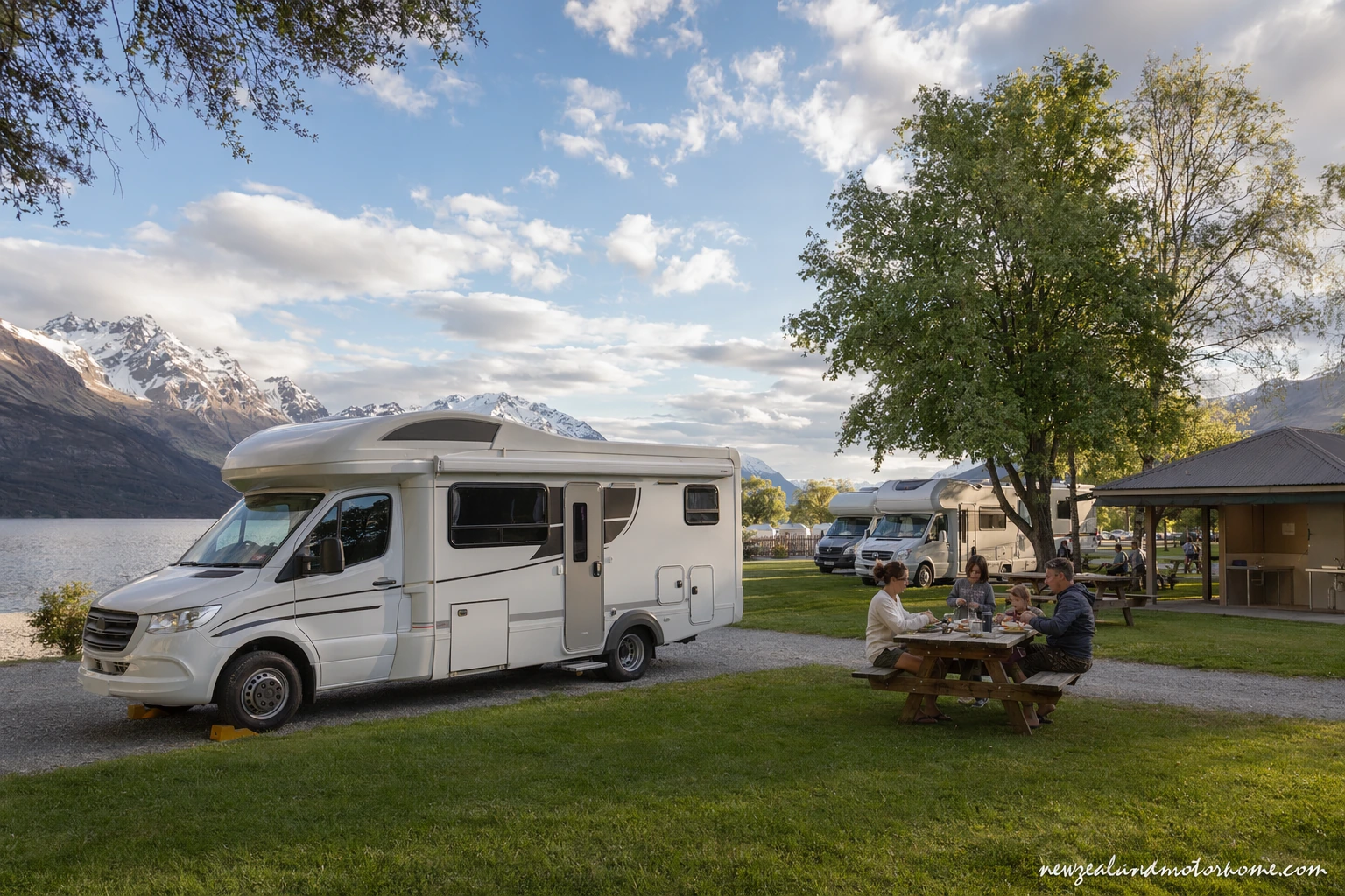 holiday parks rotorua — campervan scene
