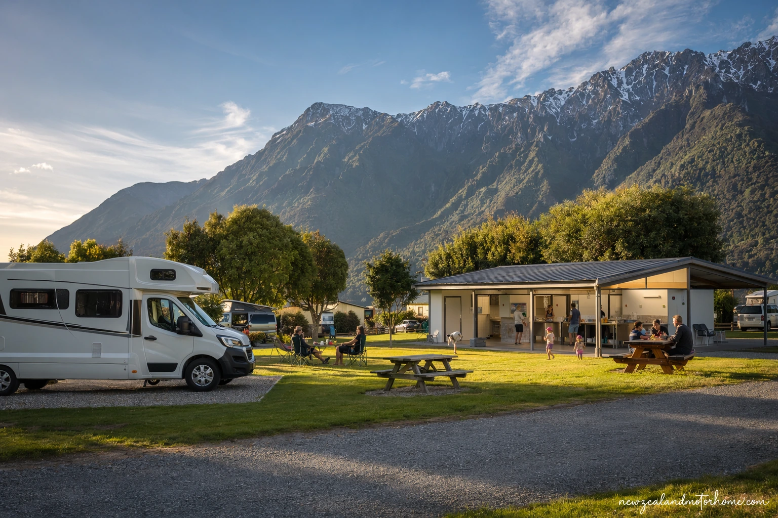 holiday parks stewart island — campervan scene