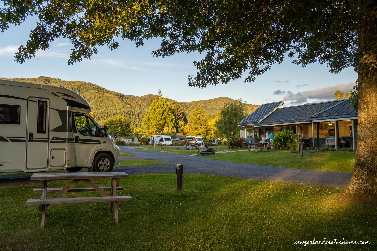 holiday parks twizel — campervan scene