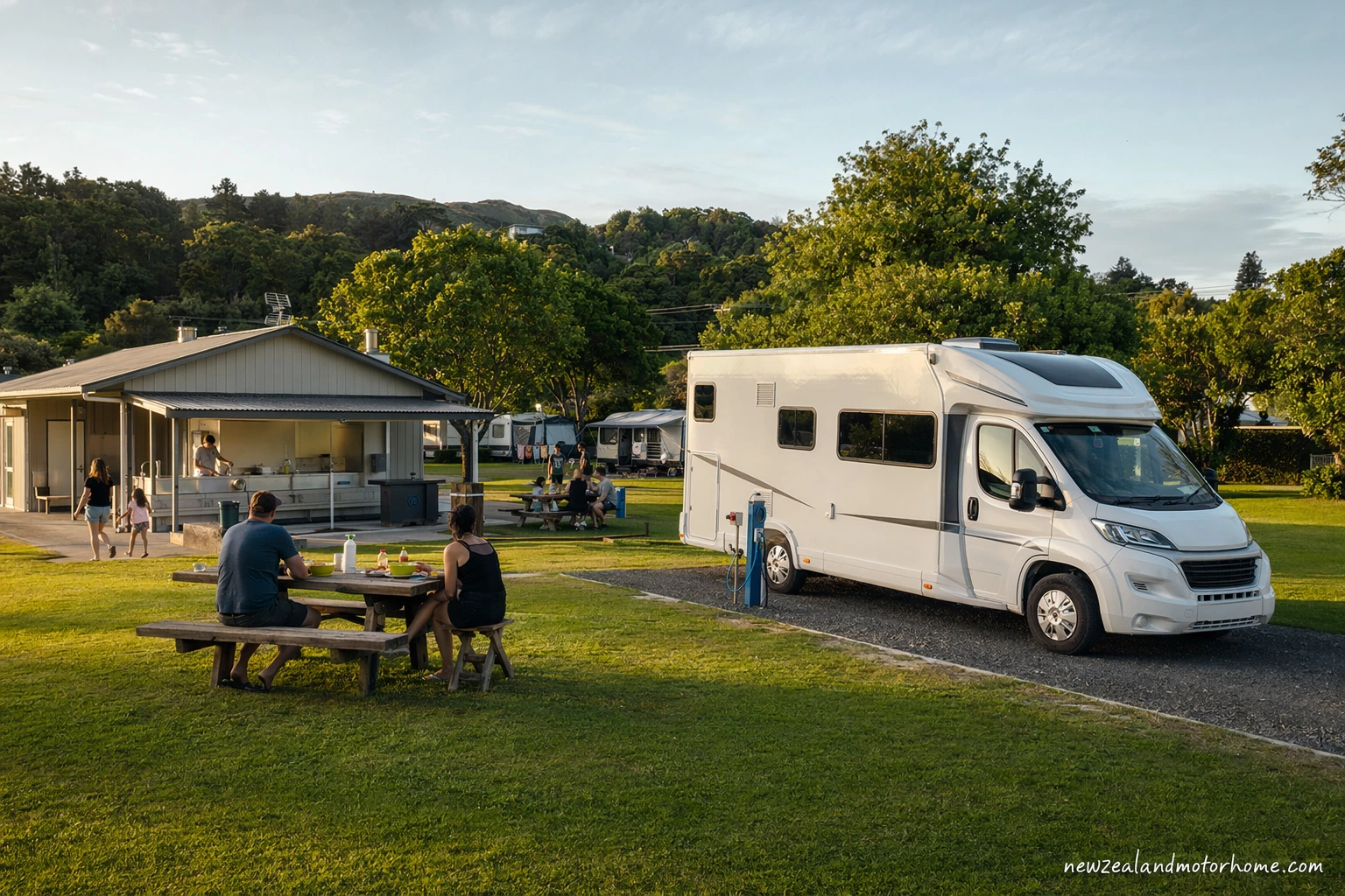 holiday parks waikato — campervan scene