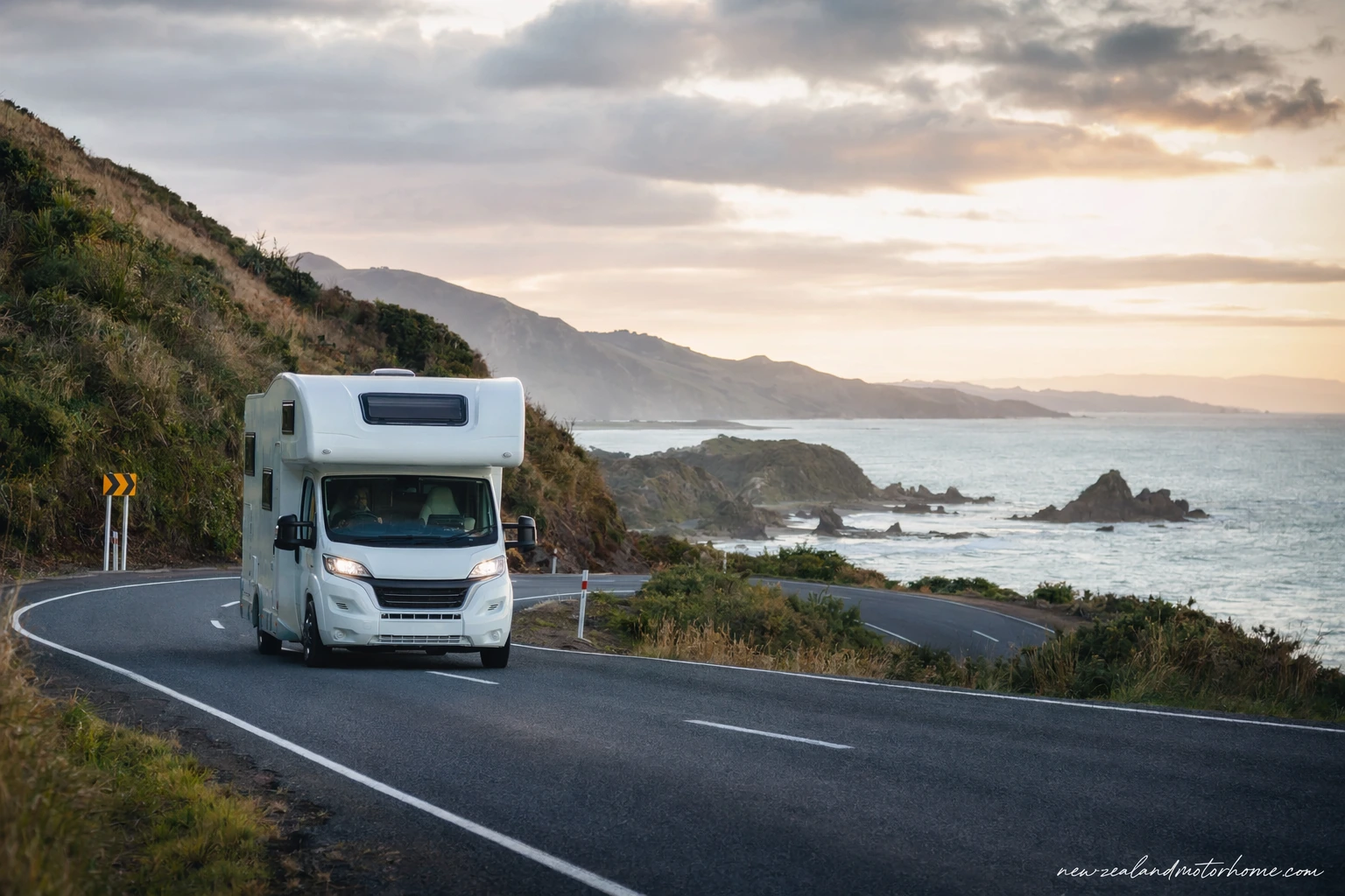 Campervan parked near the Whangārei waterfront after the long Invercargill to Northland drive