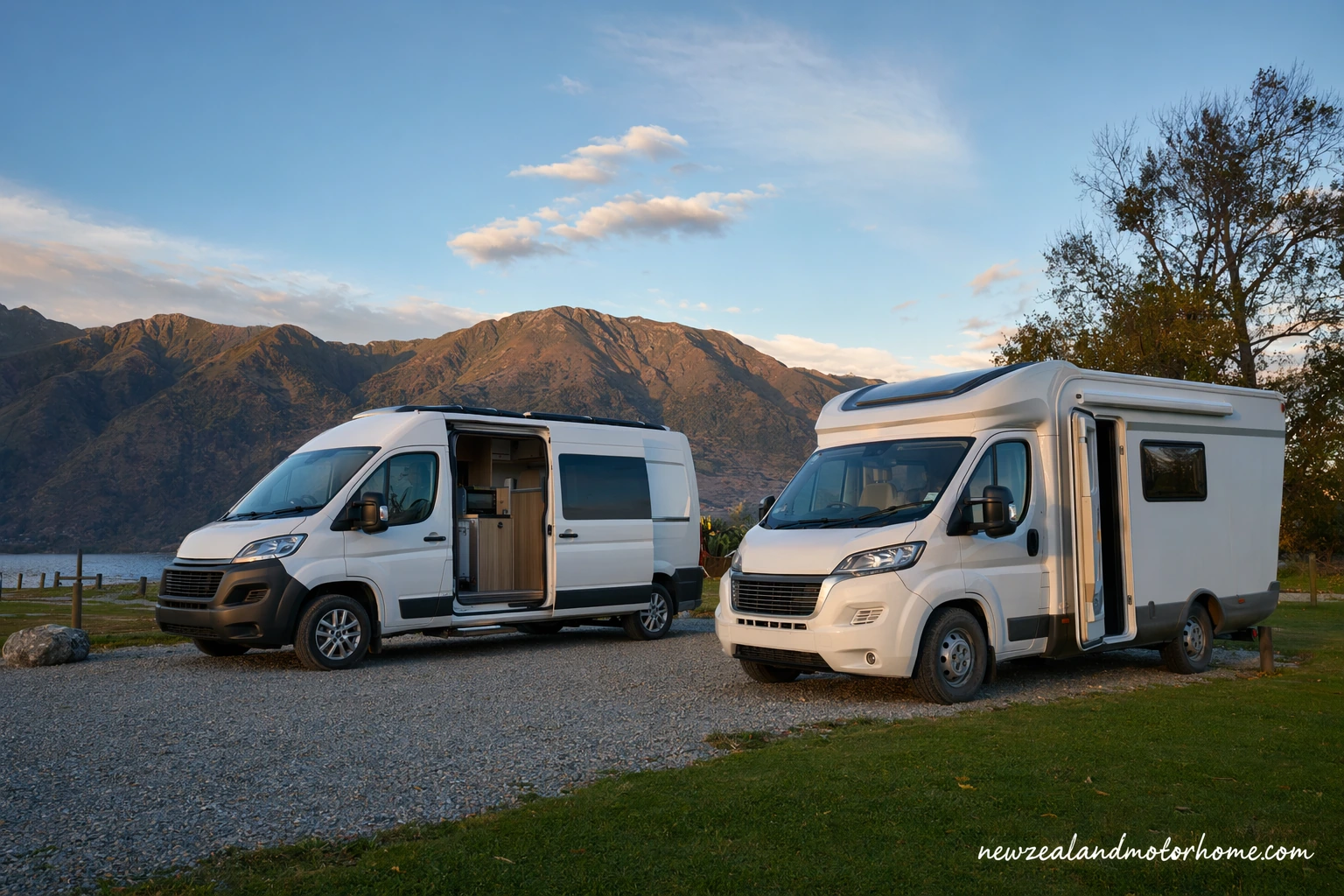 maui vs wilderness motorhome — campervan scene