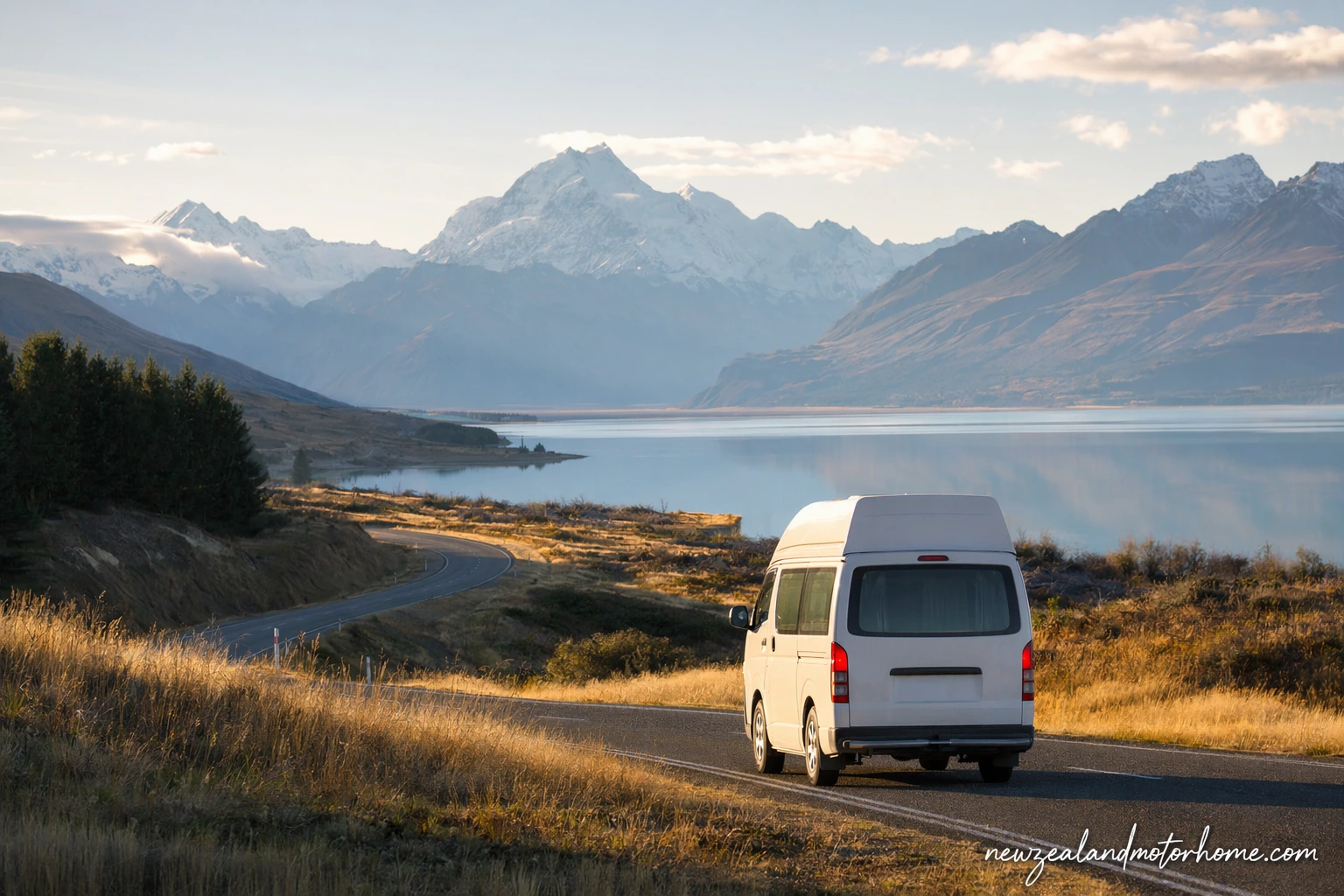 Illustrated campervan map — south island 14 day campervan itinerary