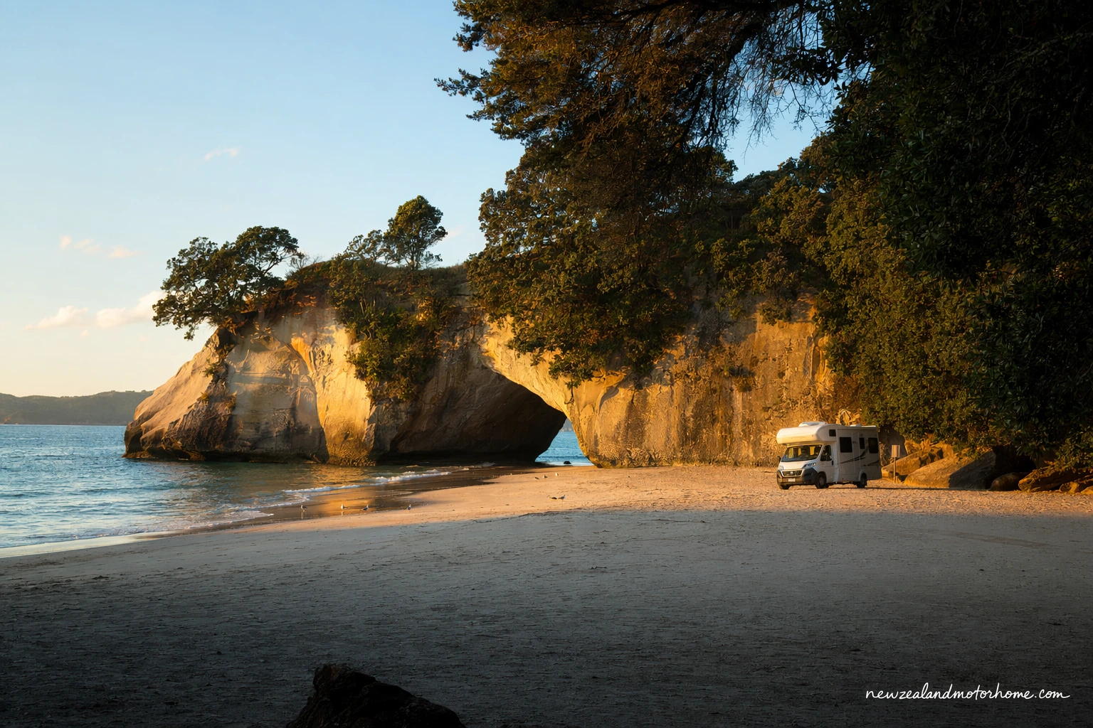 visiting cathedral cove by campervan — campervan travel