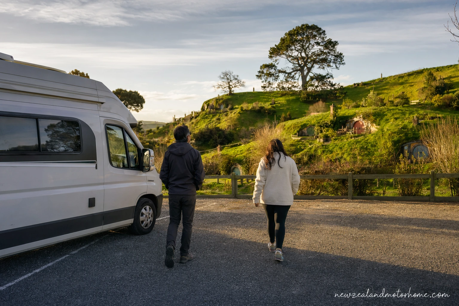 visiting hobbiton movie set by campervan — campervan scene