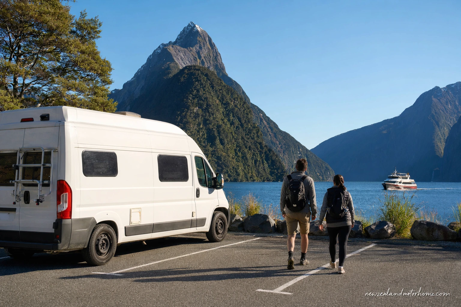 visiting milford sound cruise by campervan — campervan scene