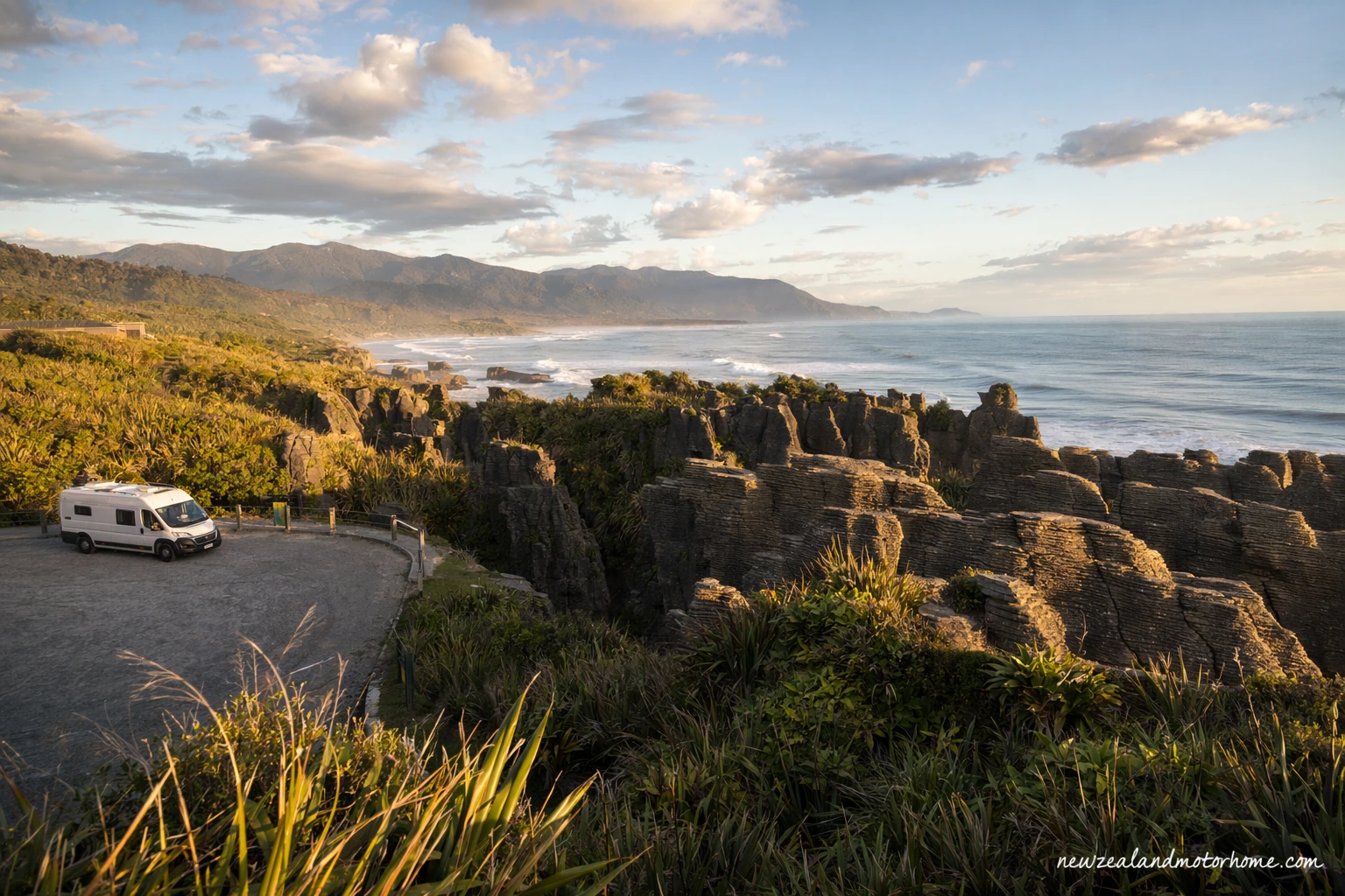 visiting pancake rocks punakaiki by campervan — campervan travel