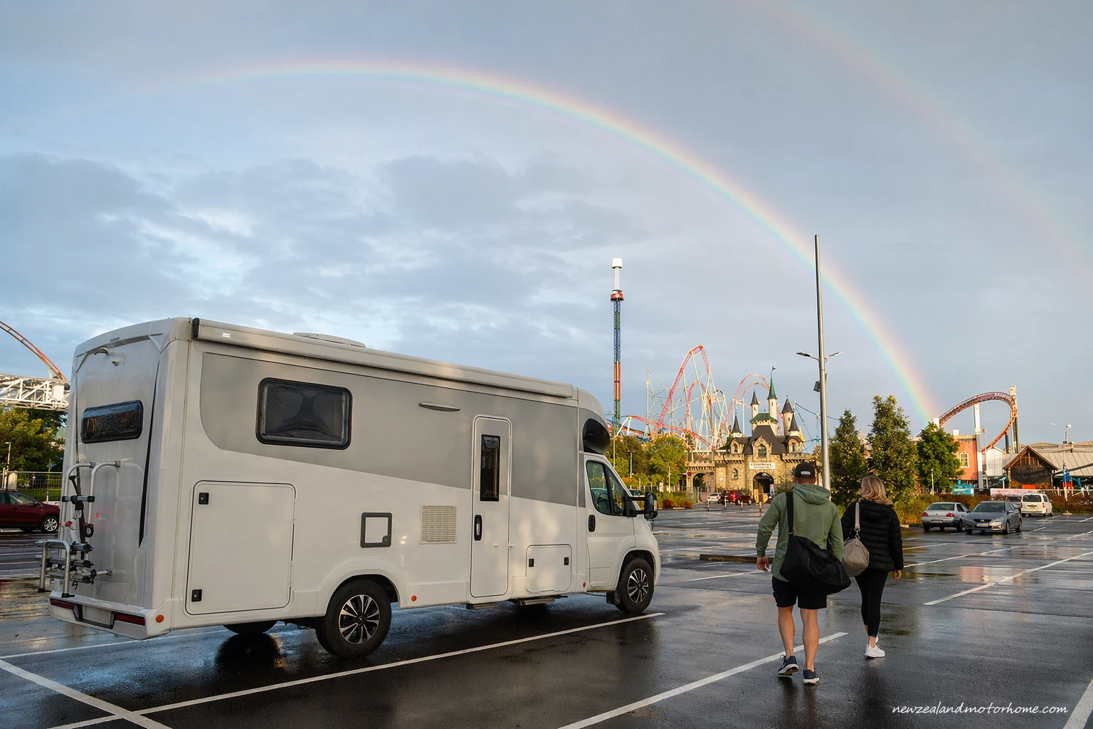visiting rainbows end auckland by campervan — campervan scene
