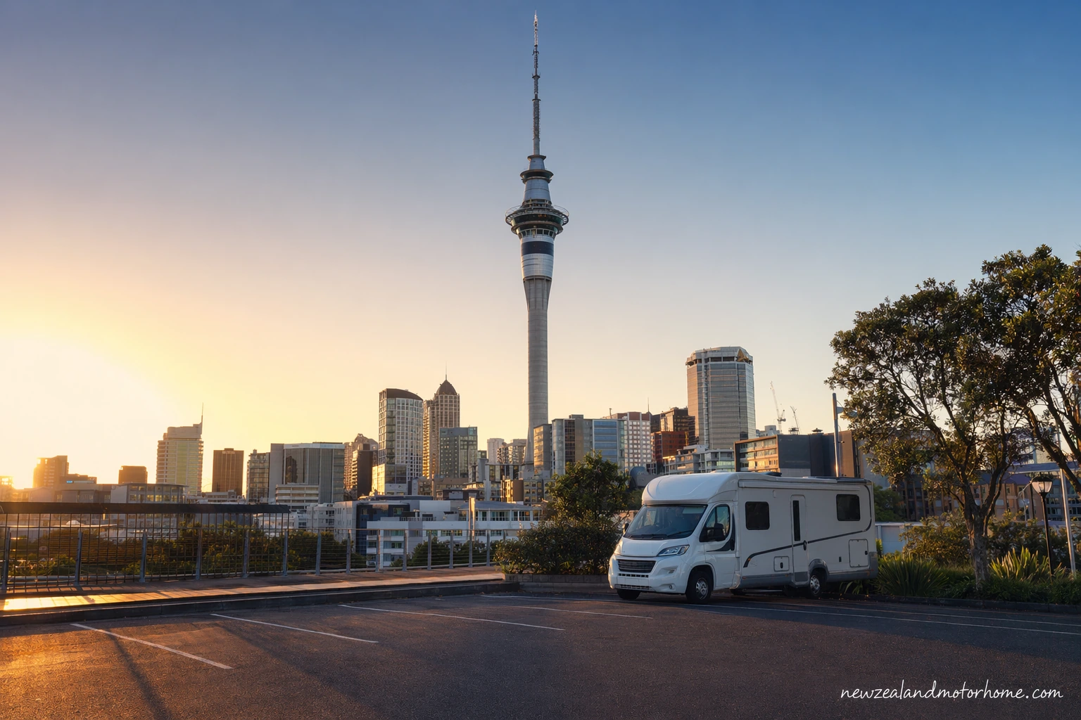 visiting sky tower auckland by campervan — campervan travel