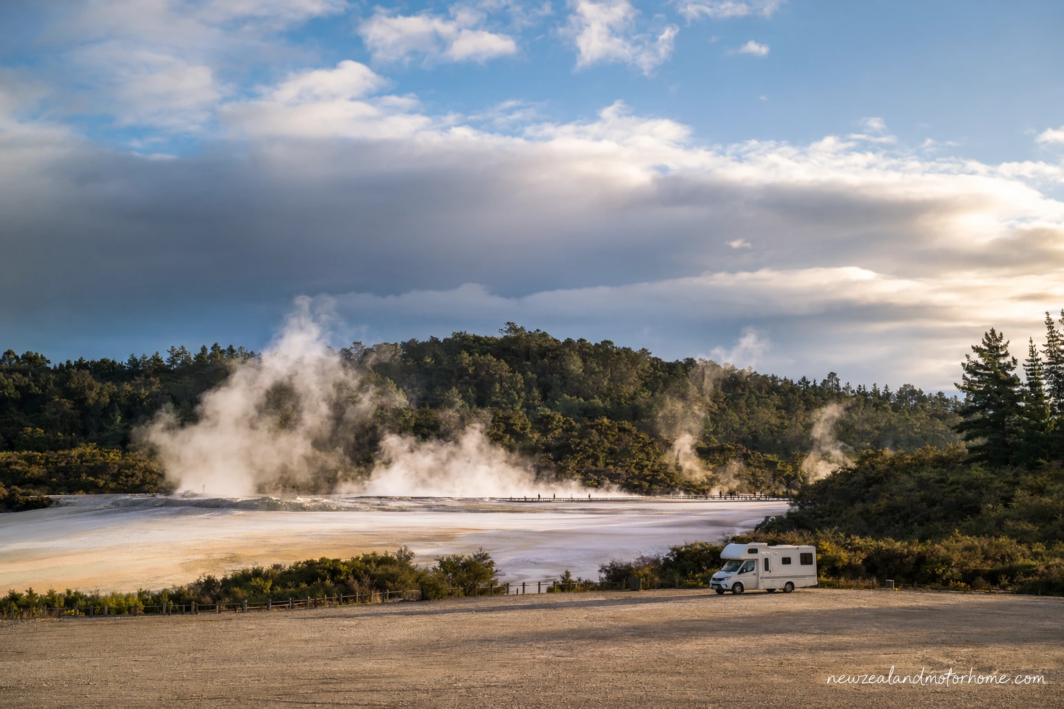 visiting wai o tapu thermal by campervan — campervan travel