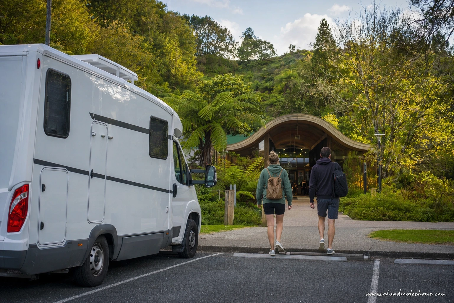 visiting waitomo glowworm caves by campervan — campervan scene